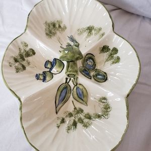 MCM Los Angeles Pottery divided serving bowl